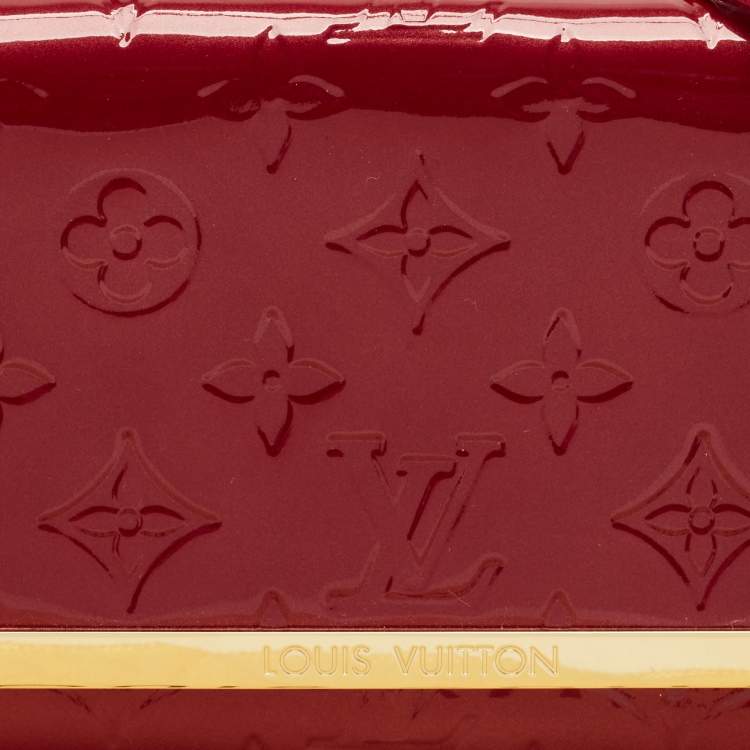 Pre Owned Louis Vuitton Rouge Fauviste Monogram Vernis Rossmore MM Bag