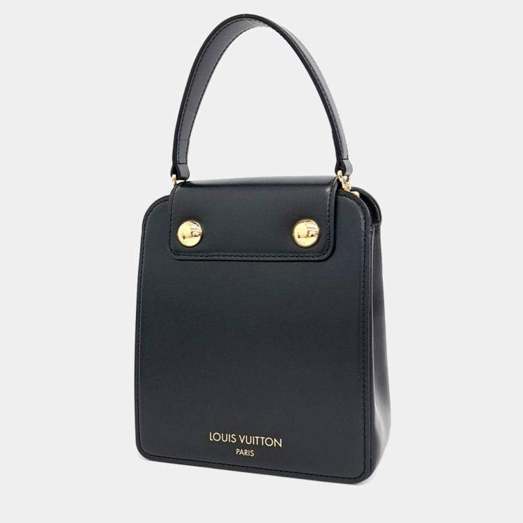 Pre Owned Louis Vuitton Black Leather S Lock XL bag