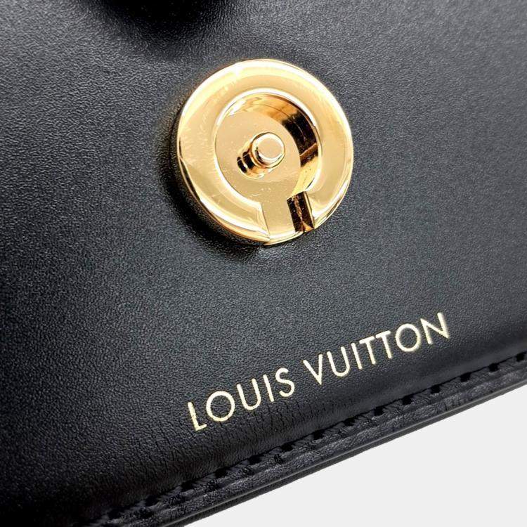 Pre Owned Louis Vuitton Black Leather S Lock XL bag