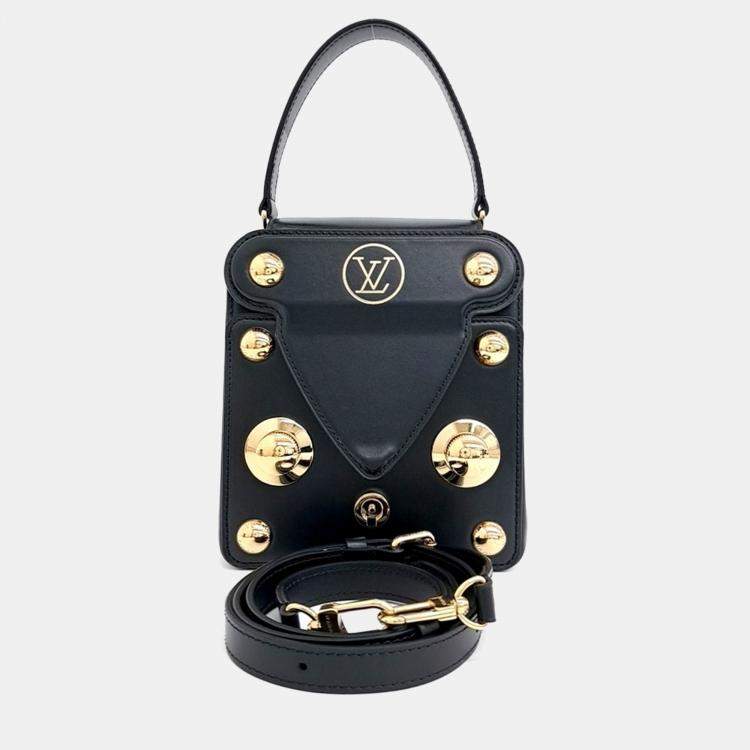 Pre Owned Louis Vuitton Black Leather S Lock XL bag