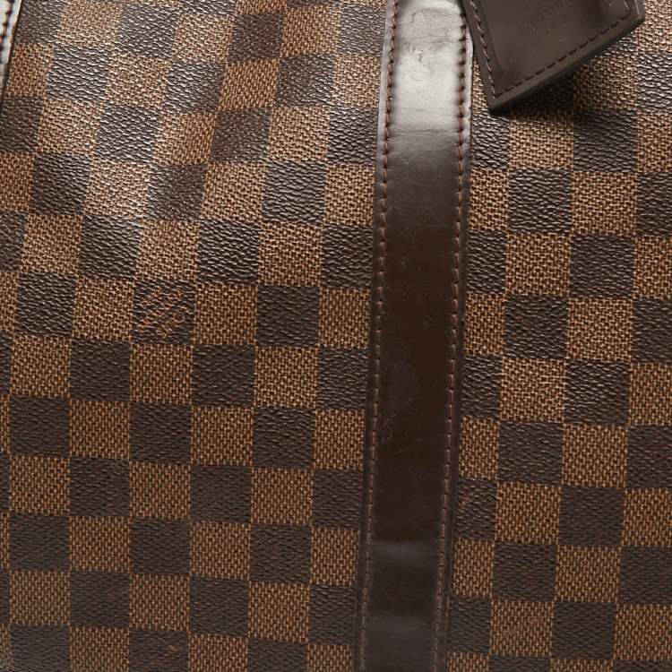 Pre Owned Louis Vuitton Damier Ebene Canvas Keepall Bandouliere 55 Bag
