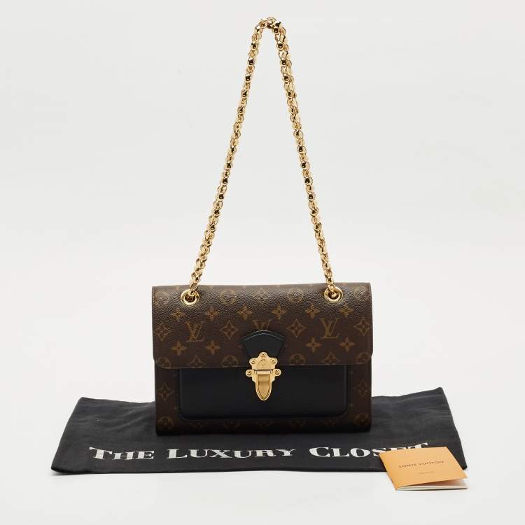 Pre Owned Louis Vuitton Black Monogram Canvas Victoire Bag