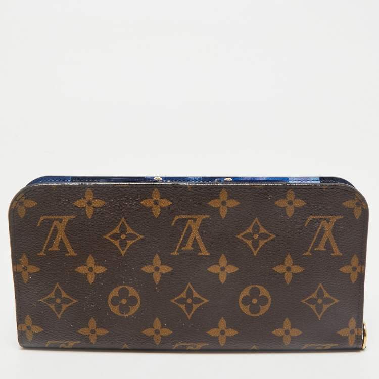 Pre Owned Louis Vuitton Grand Blue Monogram Canvas Articles de Voyage Ikat Insolite Wallet