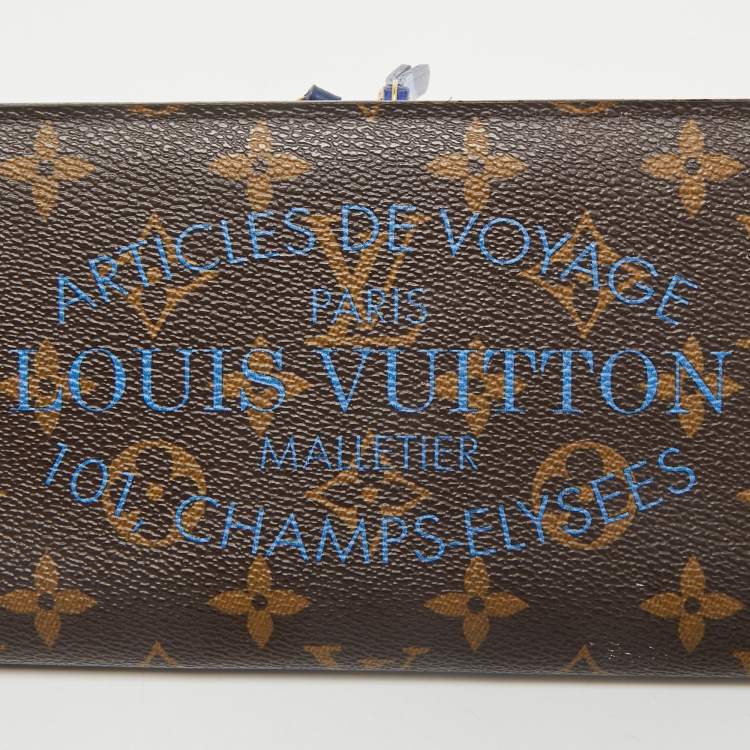 Pre Owned Louis Vuitton Grand Blue Monogram Canvas Articles de Voyage Ikat Insolite Wallet