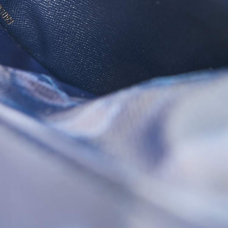 Pre Owned Louis Vuitton Grand Blue Monogram Canvas Articles de Voyage Ikat Insolite Wallet