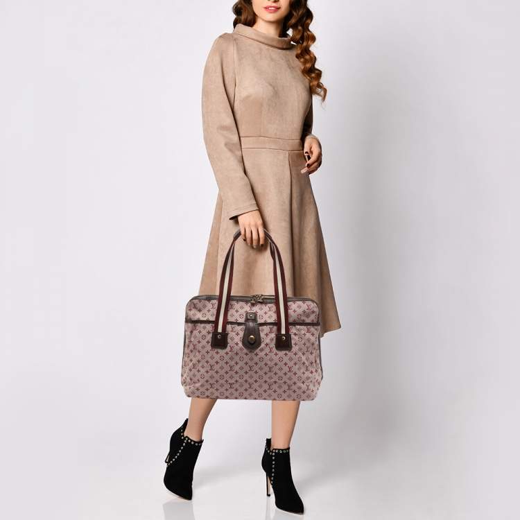 Pre Owned Louis Vuitton Cherry Monogram Mini Lin Canvas Sac Mary Kate Bag