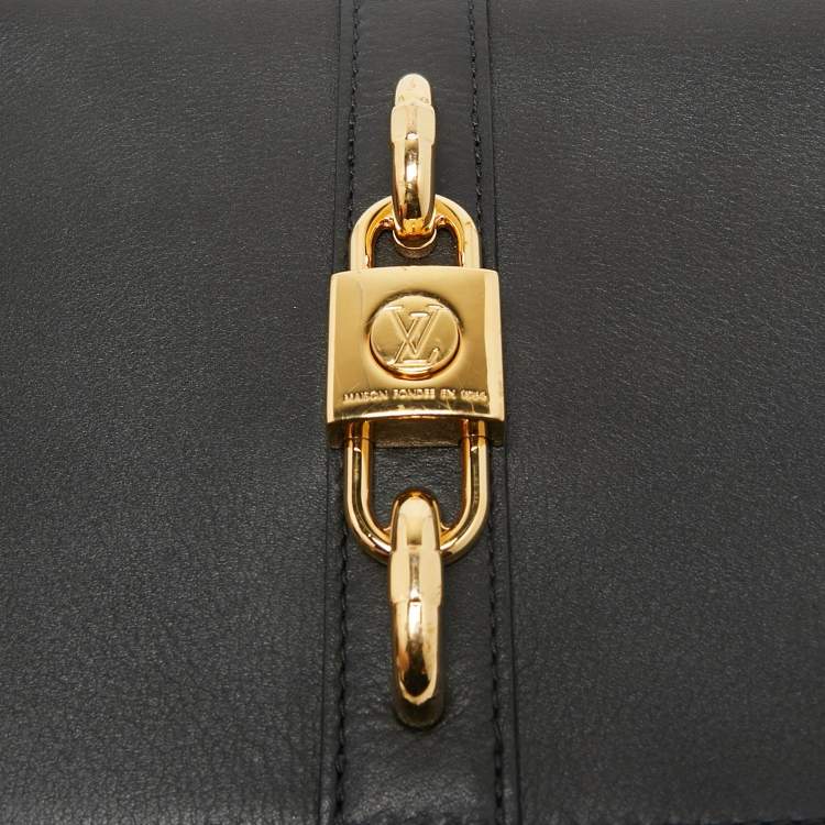 Pre Owned Louis Vuitton Black Leather Rendez-vous Bag