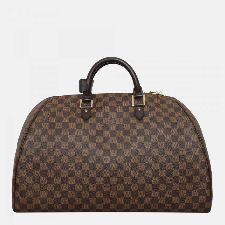 Pre Owned Louis Vuitton Brown Damier Ebene Rivera GM Bag