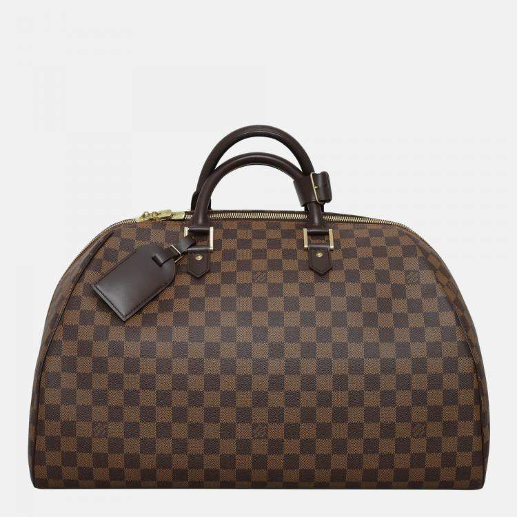 Pre Owned Louis Vuitton Brown Damier Ebene Rivera GM Bag