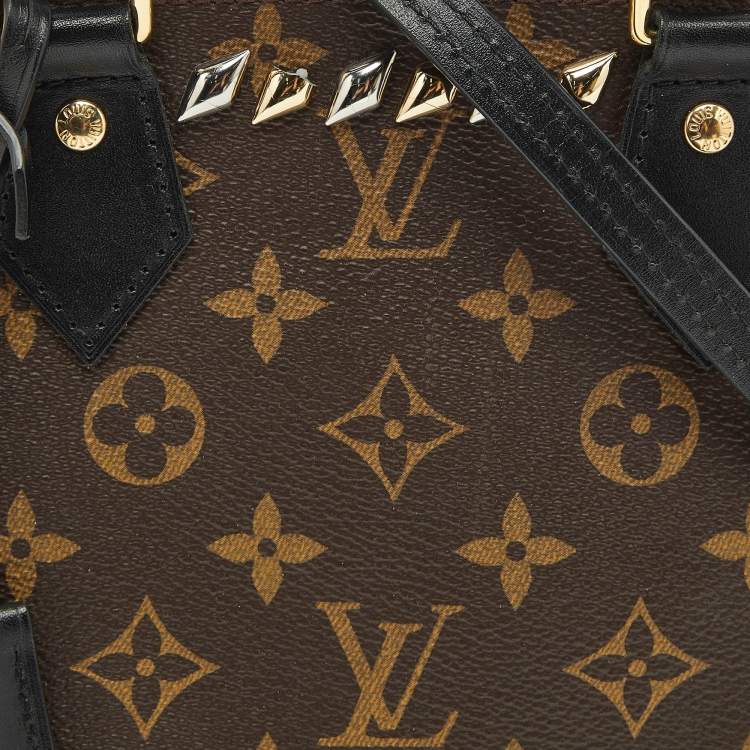 Pre Owned Louis Vuitton Monogram Canvas Macassar Studded Alma BB Bag