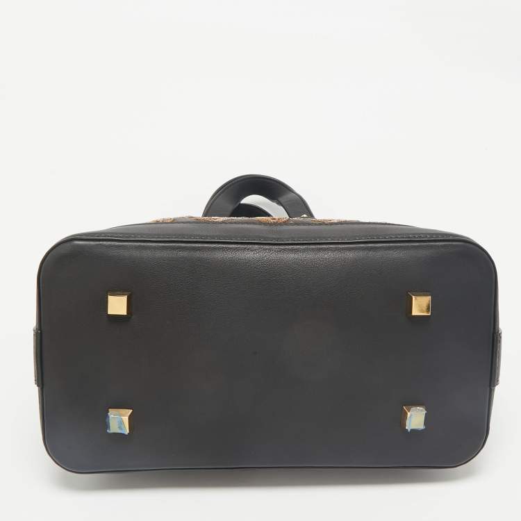 Pre Owned Louis Vuitton Black Monogram Canvas Limited Edition Eclipse Alma Bag