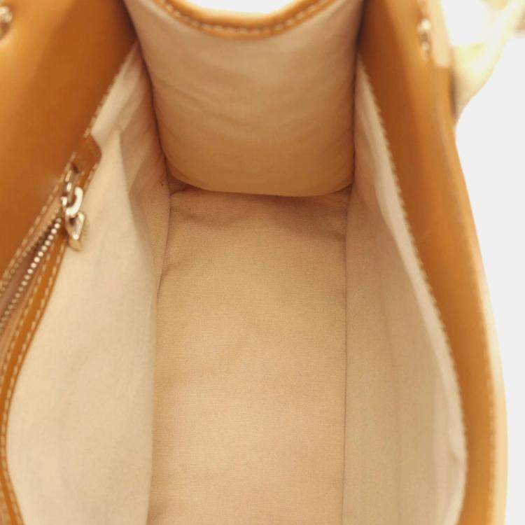 Pre Owned Louis Vuitton Beige Canvas Mini Monogram Sac Catherine Handbag