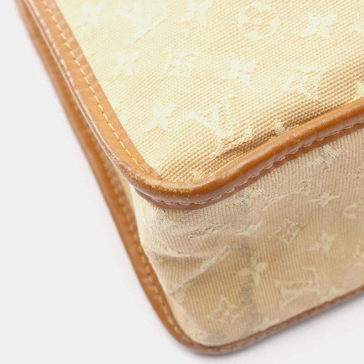 Pre Owned Louis Vuitton Beige Canvas Mini Monogram Sac Catherine Handbag