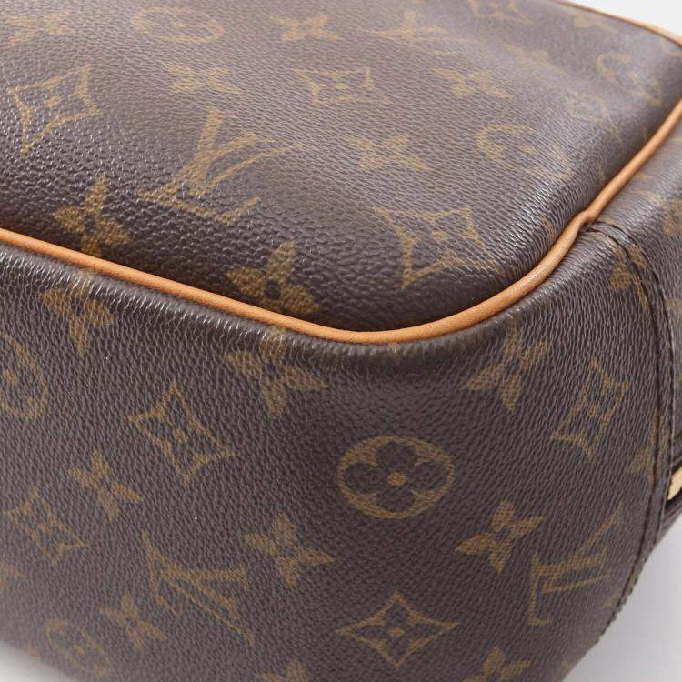 Pre Owned Louis Vuitton Brown Monogram Canvas Deauville Bowling Vanity Handbag