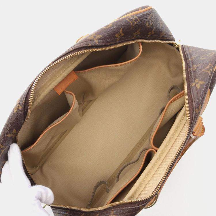 Pre Owned Louis Vuitton Brown Monogram Canvas Deauville Bowling Vanity Handbag