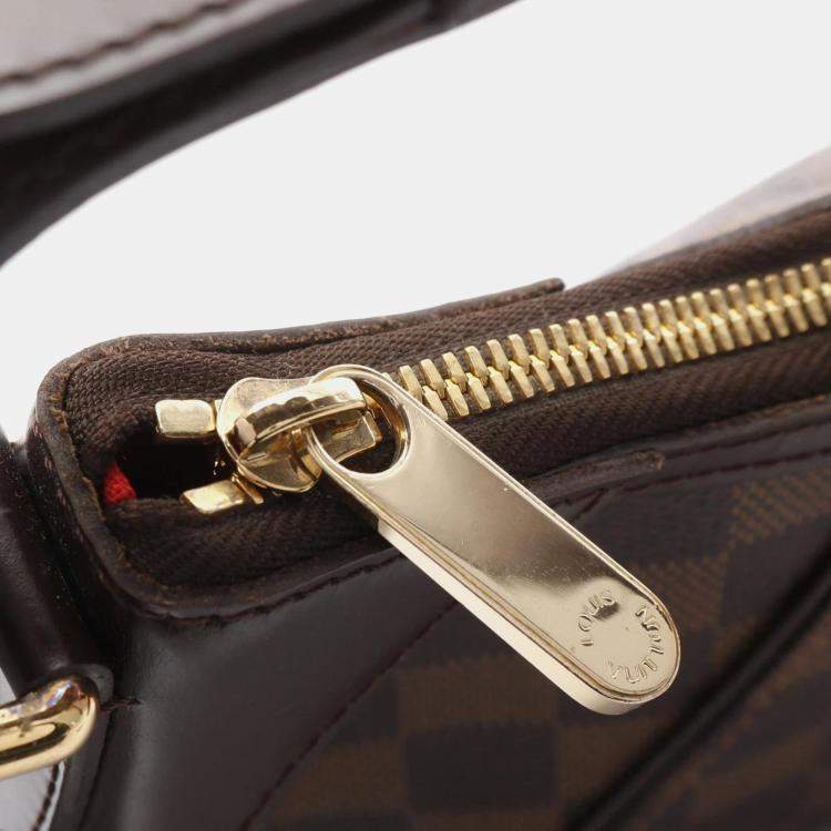Pre Owned Louis Vuitton Brown Ebene Damier Leather Thames PM Shoulder Bag