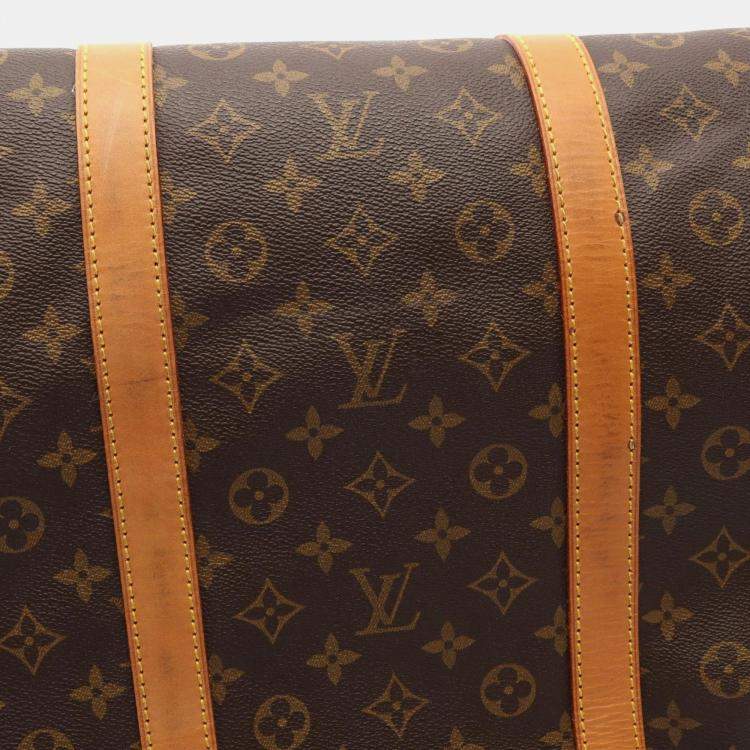 Pre Owned Louis Vuitton Keepall 60 Brown Monogram Canvas Boston Bag