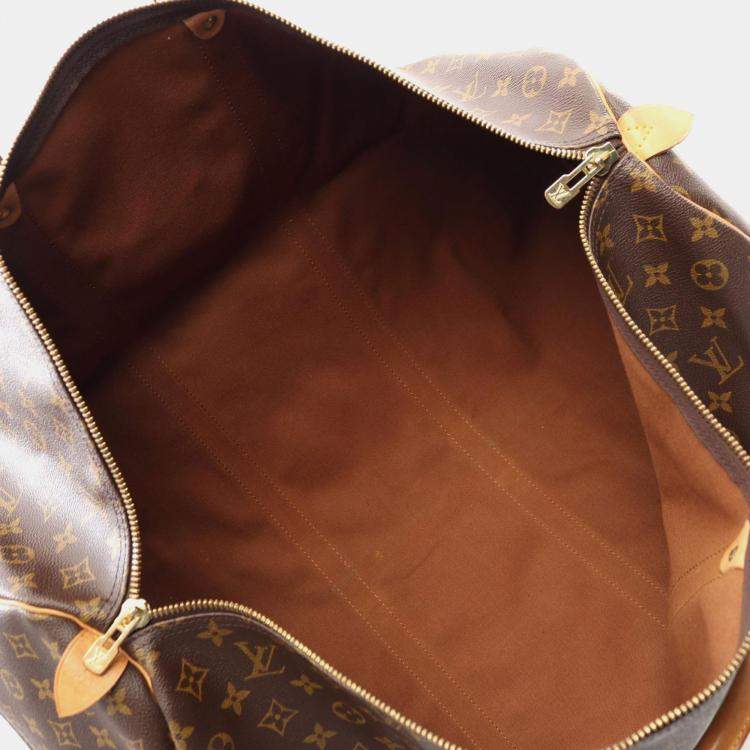Pre Owned Louis Vuitton Keepall 60 Brown Monogram Canvas Boston Bag