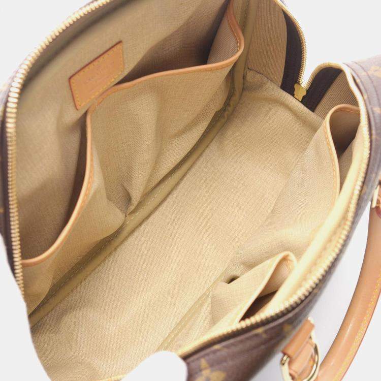 Pre Owned Louis Vuitton Trouville Brown Monogram Canvas Handbag