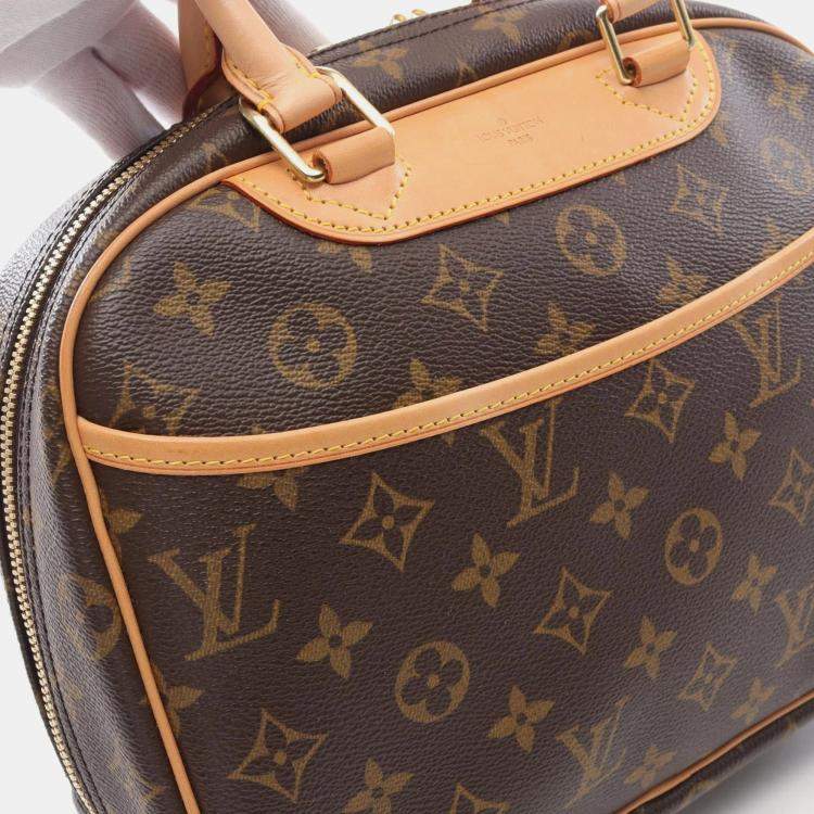 Pre Owned Louis Vuitton Trouville Brown Monogram Canvas Handbag