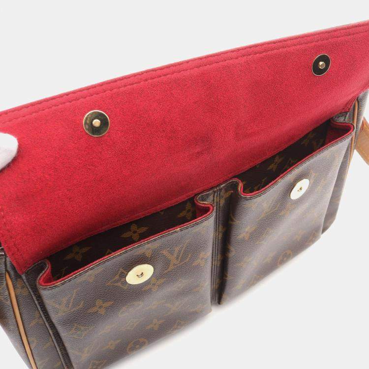 Pre Owned Louis Vuitton Viva Cite GM Brown Monogram Canvas Shoulder Bag