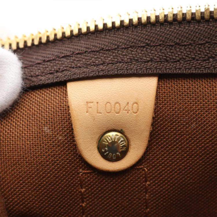Pre Owned Louis Vuitton Keepall 55 Brown Monogram Leather Travel Bag 