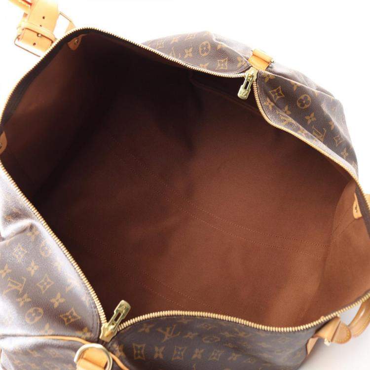Pre Owned Louis Vuitton Keepall Bandouriere 60 Monogram Travel Bag 