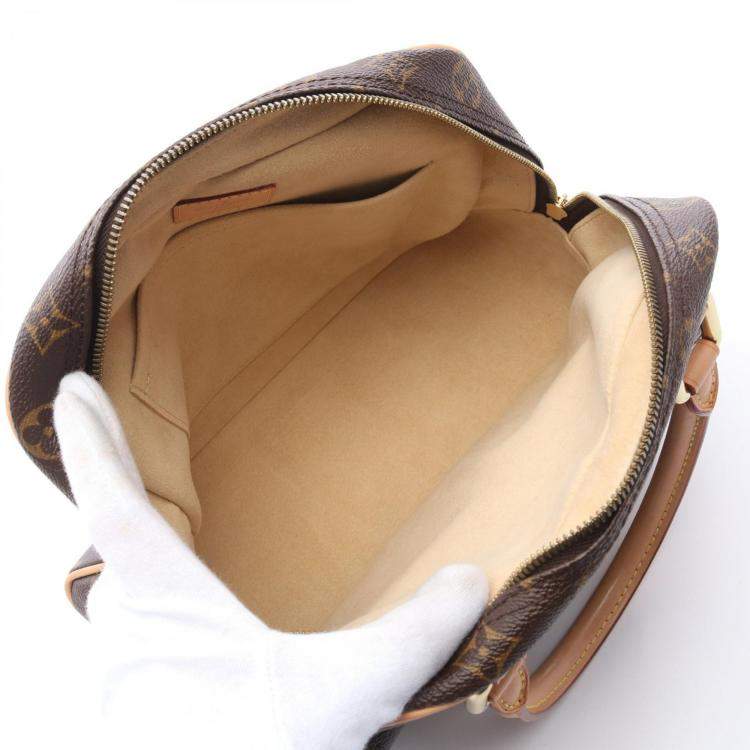 Pre Owned  Louis Vuitton Manhattan PM Brown Monogram Canvas Handbag