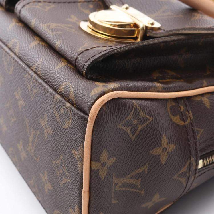 Pre Owned  Louis Vuitton Manhattan PM Brown Monogram Canvas Handbag