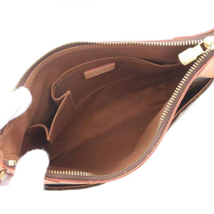 Pre Owned Louis Vuitton Odeon Pm Shoulder Crossbody Bag Monogram Leather Brown