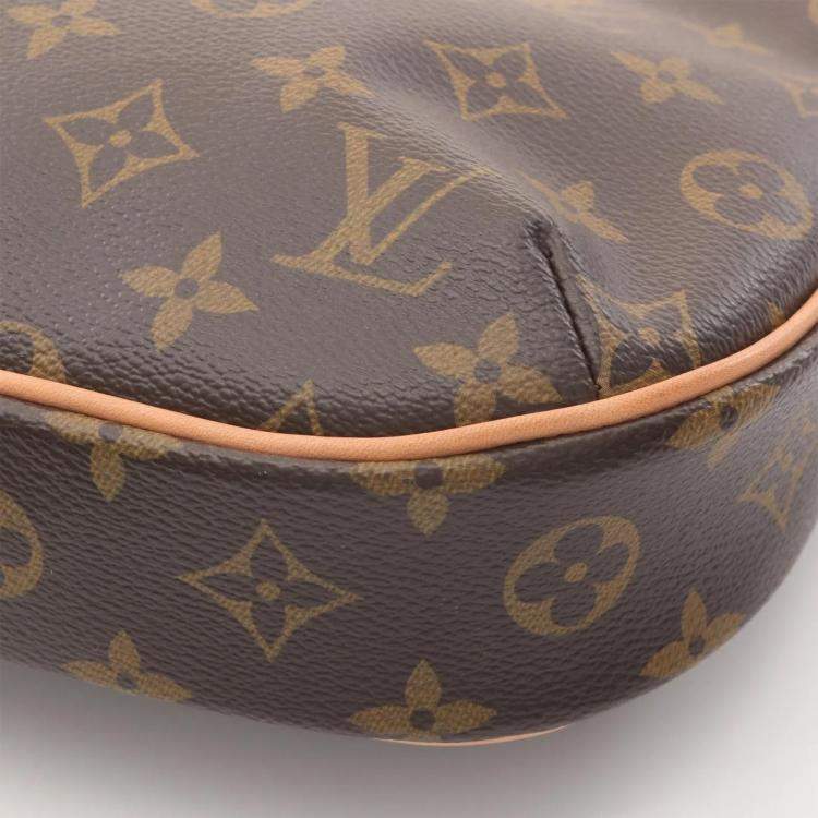 Pre Owned Louis Vuitton Odeon Pm Shoulder Crossbody Bag Monogram Leather Brown
