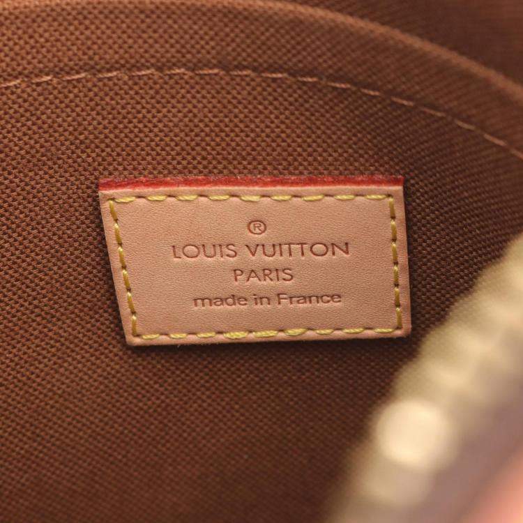 Pre Owned Louis Vuitton Odeon Pm Shoulder Crossbody Bag Monogram Leather Brown