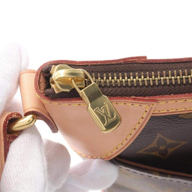 Pre Owned Louis Vuitton Odeon Pm Shoulder Crossbody Bag Monogram Leather Brown