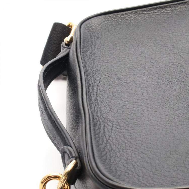 Pre Owned Louis Vuitton Utility Black Leather Crossbody Bag