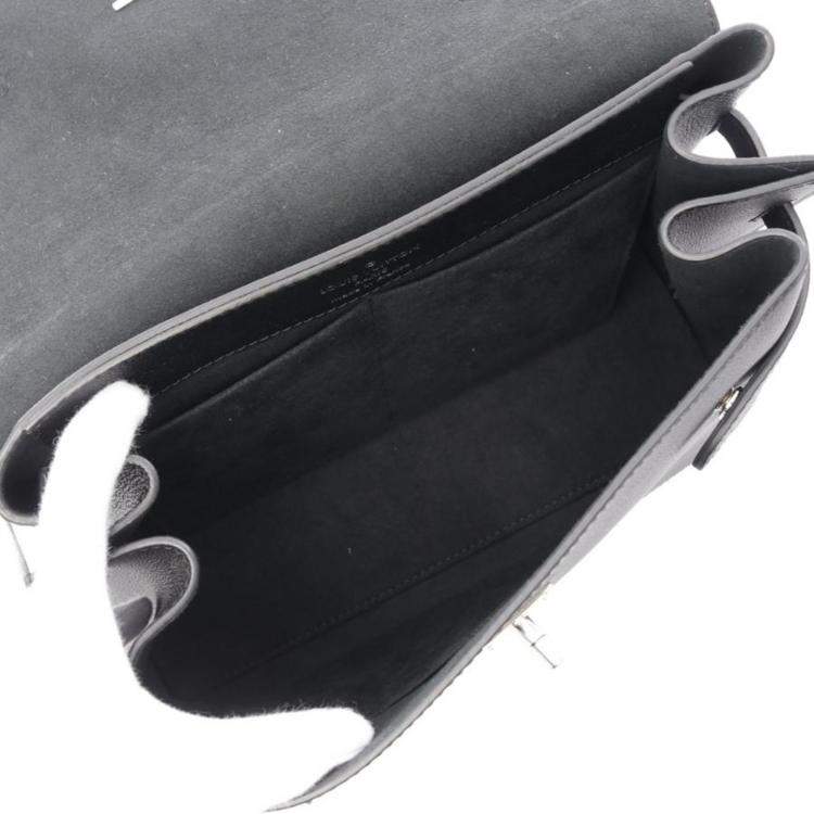 Pre Owned Louis Vuitton Lock Me Ever MM Black Top Handle Bag