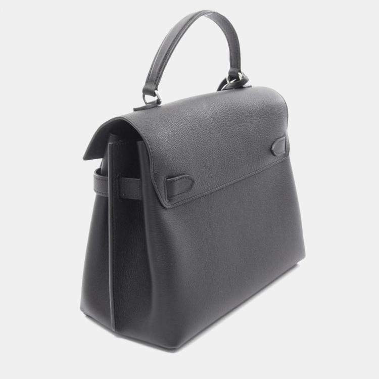 Pre Owned Louis Vuitton Lock Me Ever MM Black Top Handle Bag
