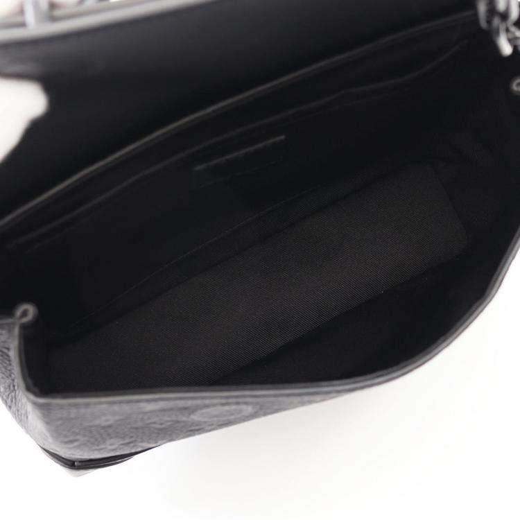 Pre Owned Louis Vuitton Steamer PM Black Monogram Taurillon Leather Shoulder Bag