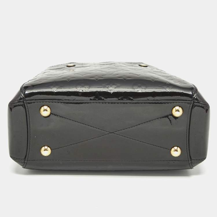 Pre Owned Louis Vuitton Black Magnetique Monogram Vernis Montaigne BB Bag