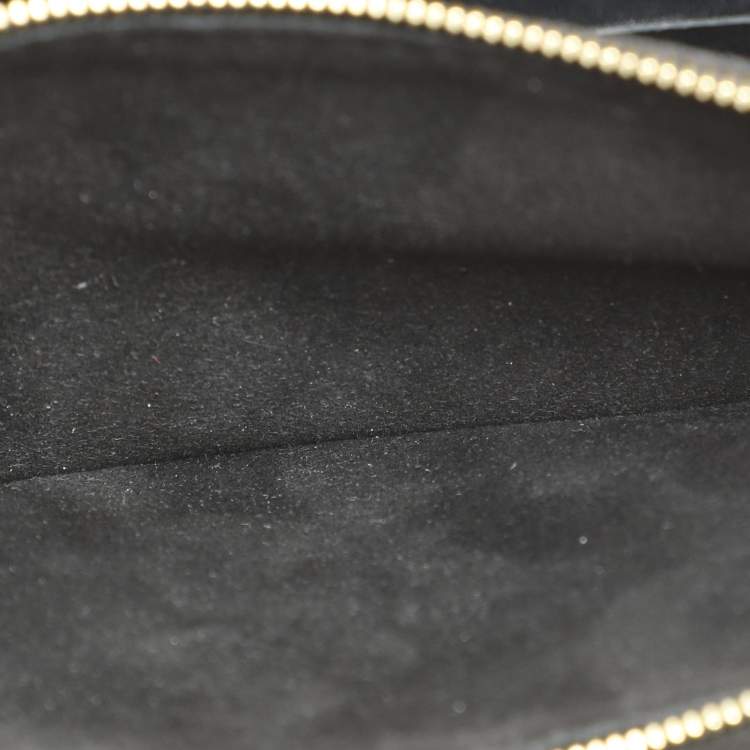 Pre Owned Louis Vuitton Black Leather Chain Louise GM Bag