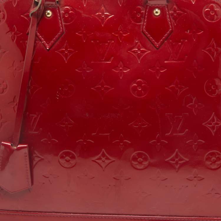 Pre Owned Louis Vuitton Pomme D’amour Monogram Vernis Alma GM Bag