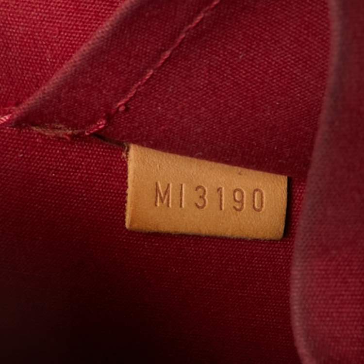 Pre Owned Louis Vuitton Pomme D’amour Monogram Vernis Alma GM Bag