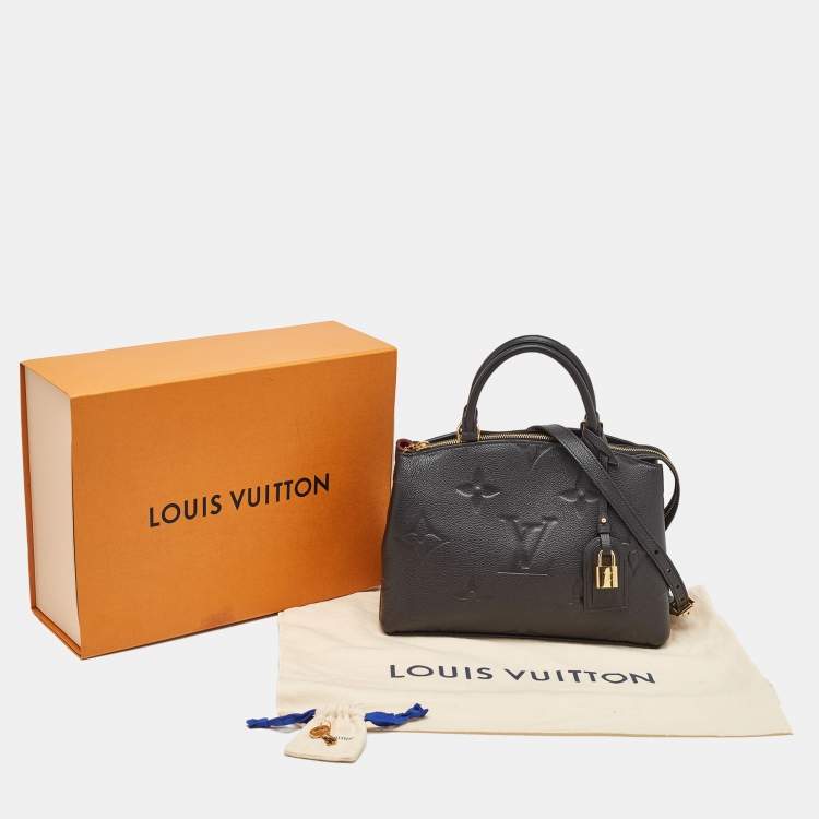 Pre Owned Louis Vuitton Black Monogram Empreinte Leather Petit Palais Bag