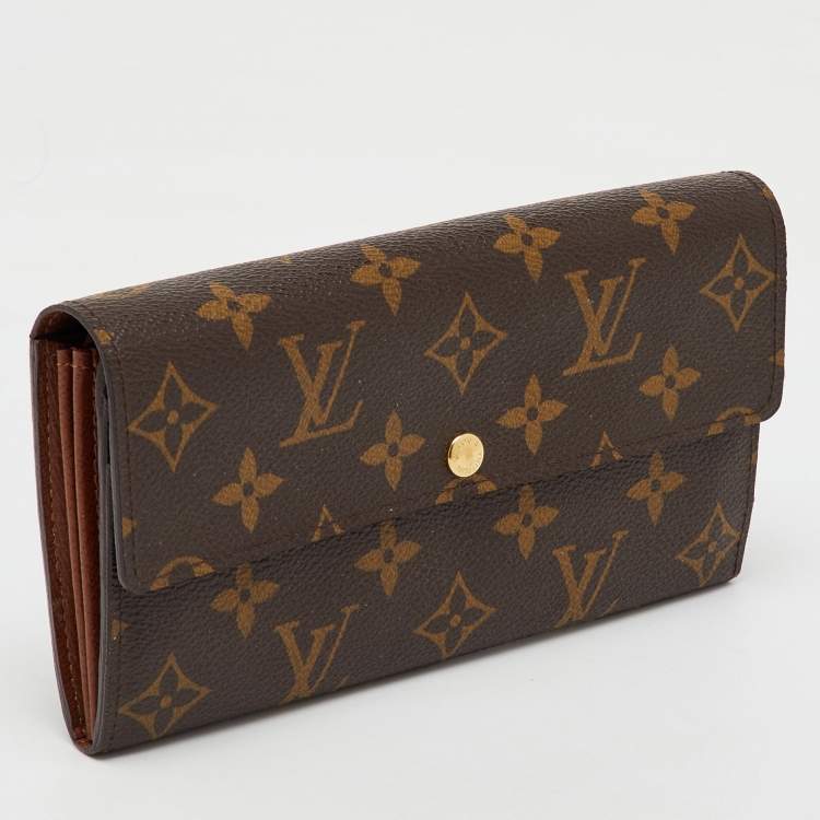 Pre Owned Louis Vuitton Monogram Canvas Sarah Long Wallet