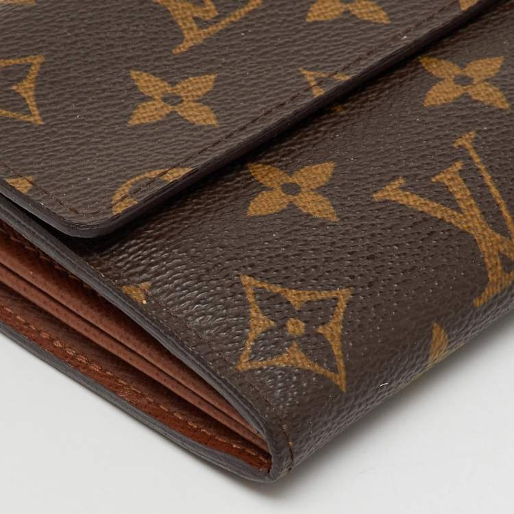 Pre Owned Louis Vuitton Monogram Canvas Sarah Long Wallet