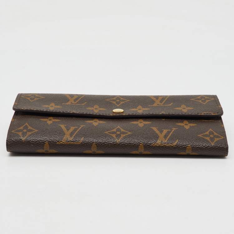 Pre Owned Louis Vuitton Monogram Canvas Sarah Long Wallet