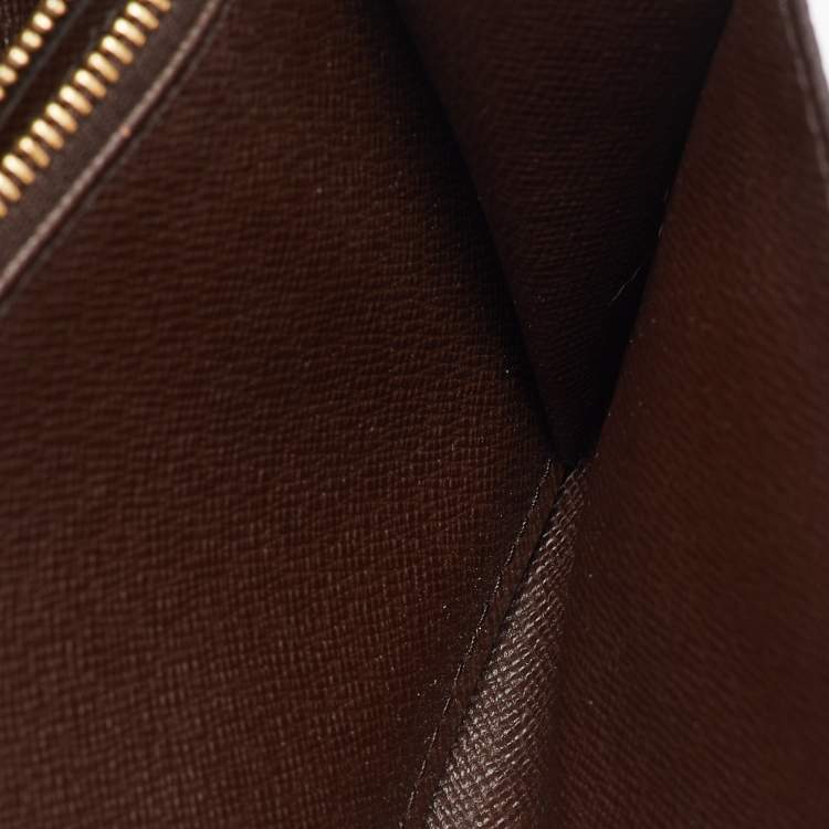 Pre Owned Louis Vuitton Damier Ebene Canvas Sarah Long Wallet