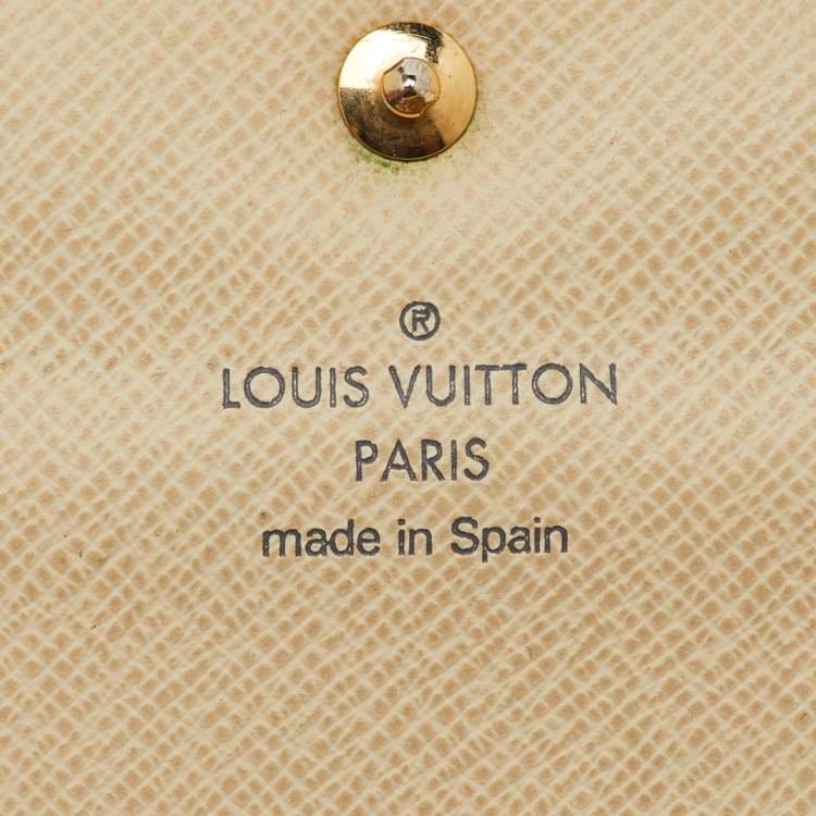 Pre Owned Louis Vuitton Damier Azur Canvas Sarah Long Wallet