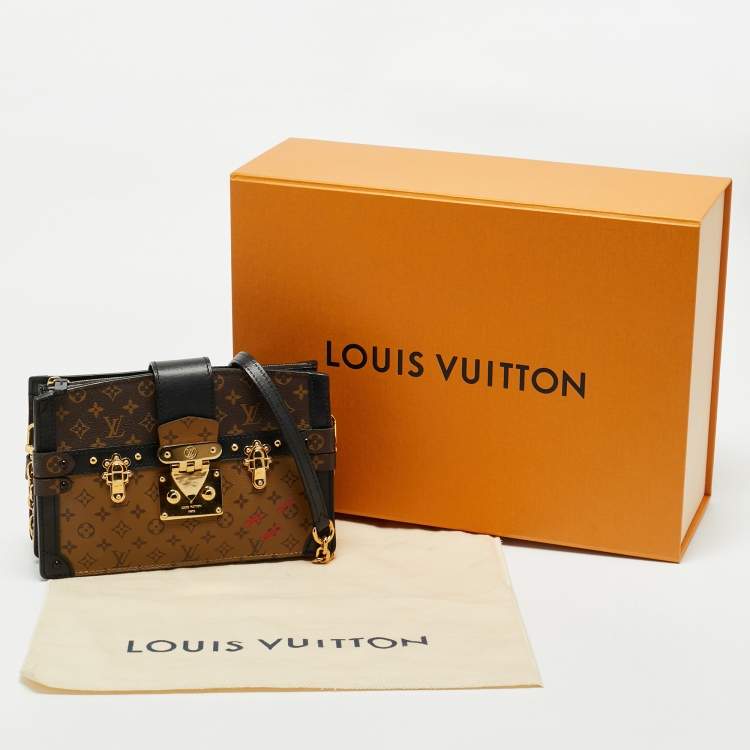 Pre Owned Louis Vuitton Monogram Reverse Canvas Trunk Clutch Bag