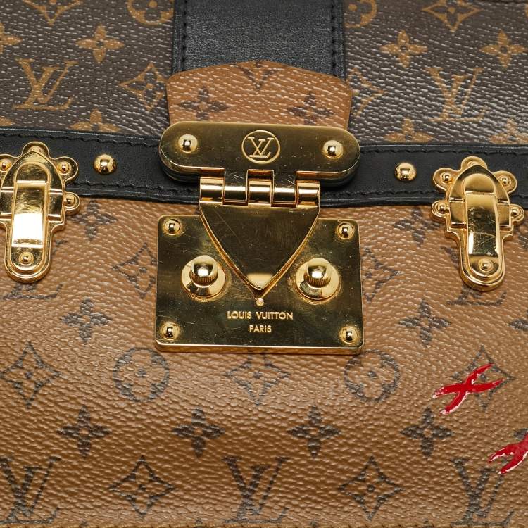 Pre Owned Louis Vuitton Monogram Reverse Canvas Trunk Clutch Bag