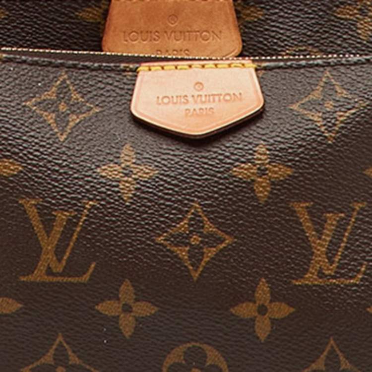 Pre Owned Louis Vuitton Khaki Green Monogram Canvas Multi Pochette Accessoires Bag
